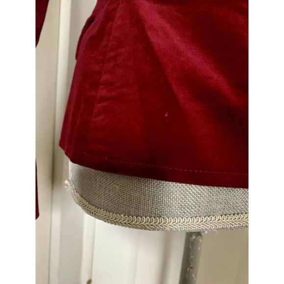 Talbots Blazer Jacket Womens Size 8P Petite Red Velvet Double Breasted - Picture 4 of 9